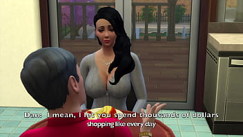 Sims 4:  Cheating Milf Fucks BBC as Loser Husband Rests